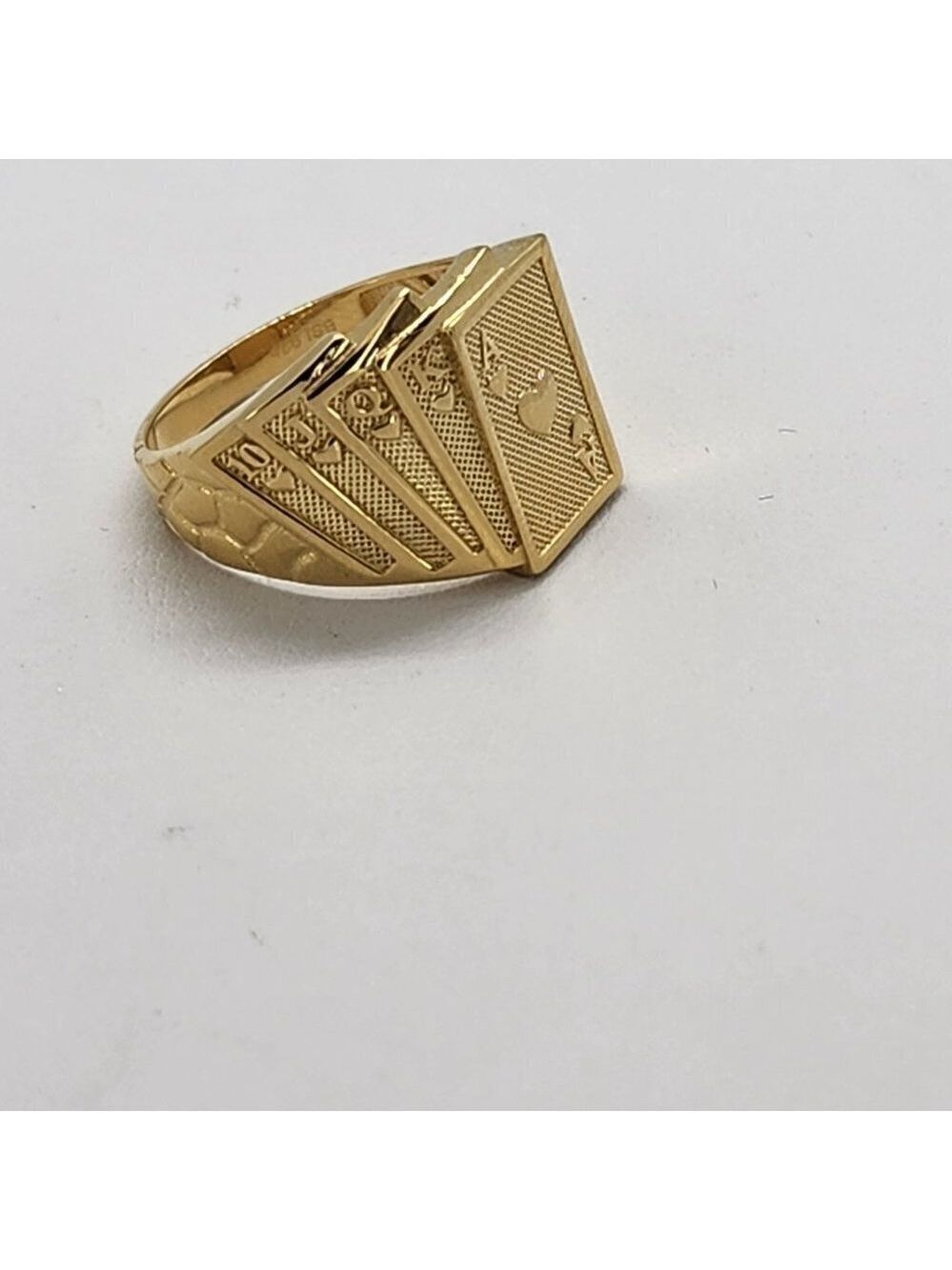 Brand New Sterling Silver 925 Royal Flush Poker Nugget Ring - Picture 5 of 5